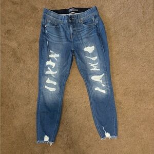 Torrid Blue Distressed Ankle Jeans size 14S